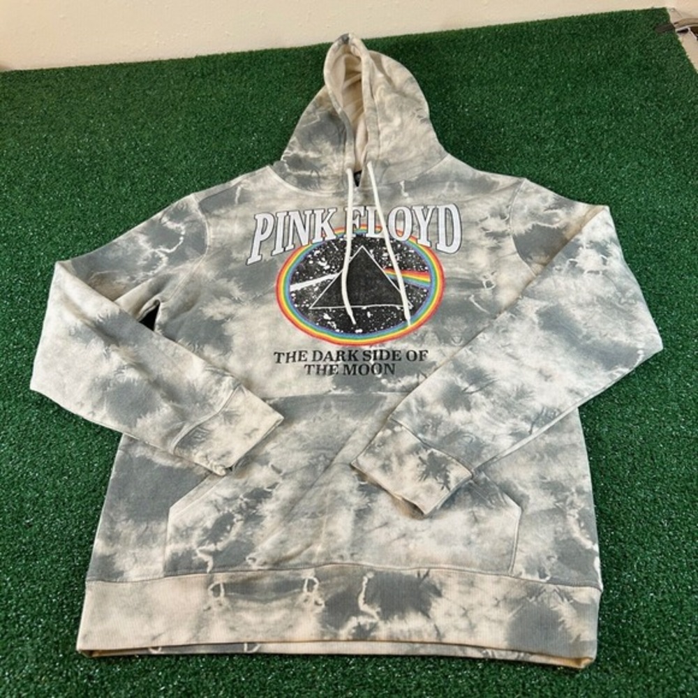 Pink Floyd Hoodie Dark Side of the Moon Tie Dye Graphic Pullover‎ Mens Small NWT